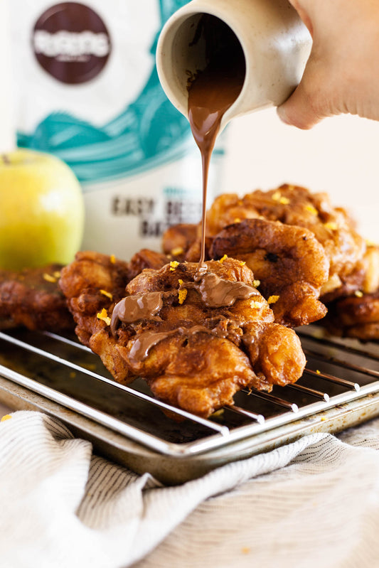 Orange Spiced Beer Batter Apple Fritters