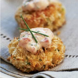 Crab Cakes with Roasted Pepper Aioli