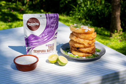 Tempura Pineapple Rings with Coconut Cream