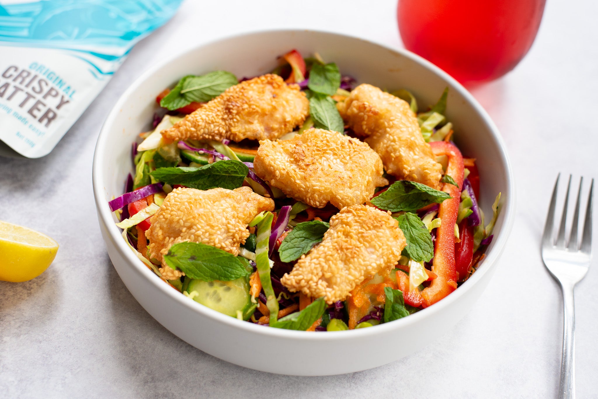 Sesame Crisp Chicken Salad Bowls – Fogdog Ltd