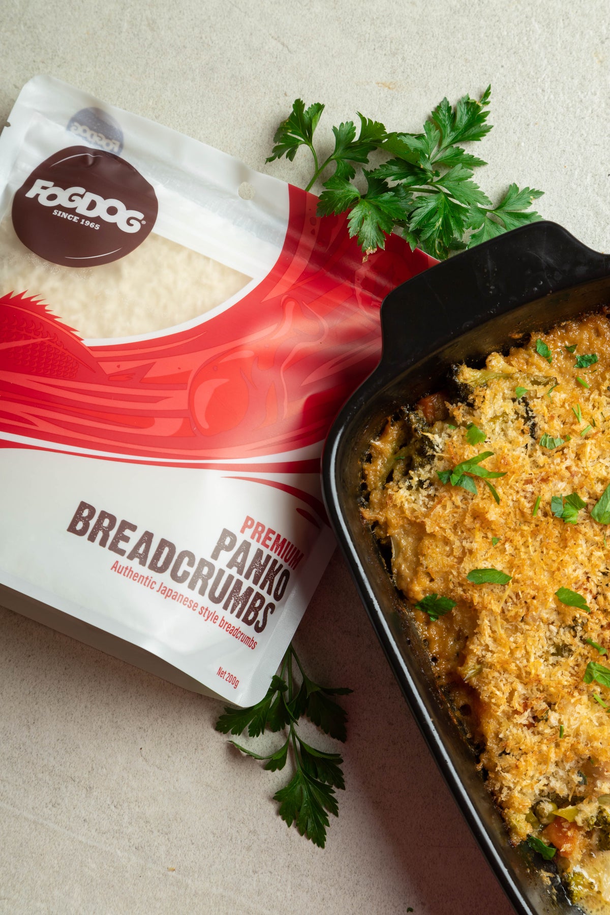 Chicken Casserole with Panko Parmesan Topping – Fogdog Ltd